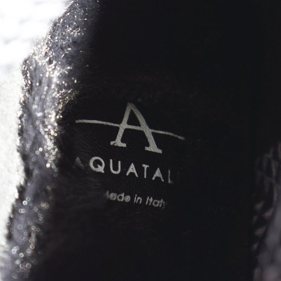 AQUATALIA MAGNOLIA WEATHERPROOF TALL BOOT FUR SUEDE BLACK 10.5 (P18) - Picture 10 of 10